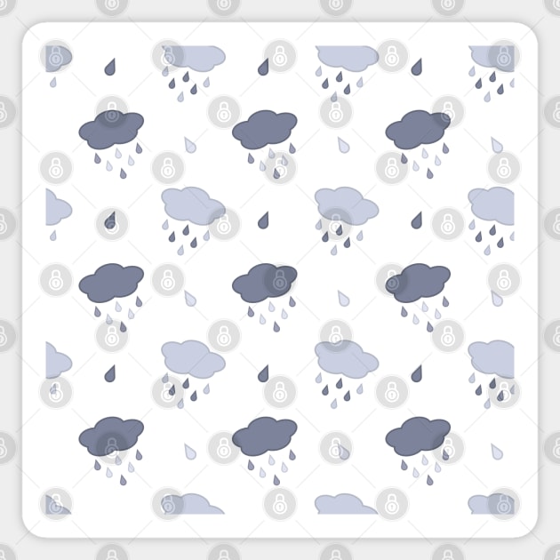 Rain Cloud Pattern Sticker by Kelly Gigi